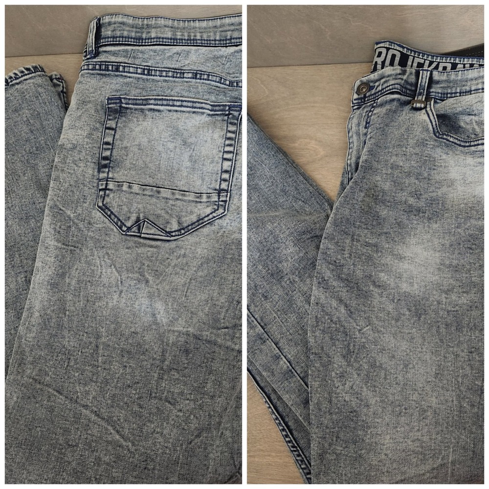 Projek Raw Pro Men's Jeans Size 36 Light Wash Distressed Denim‎ Casual Pants
